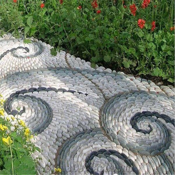 colorful pebble stone garden design walkway colorful pebble stone garden design walkway