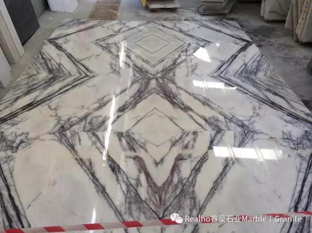 Milas Lilac Marble Book-Match modeli Milas Lilac Marble Book-Match Designs