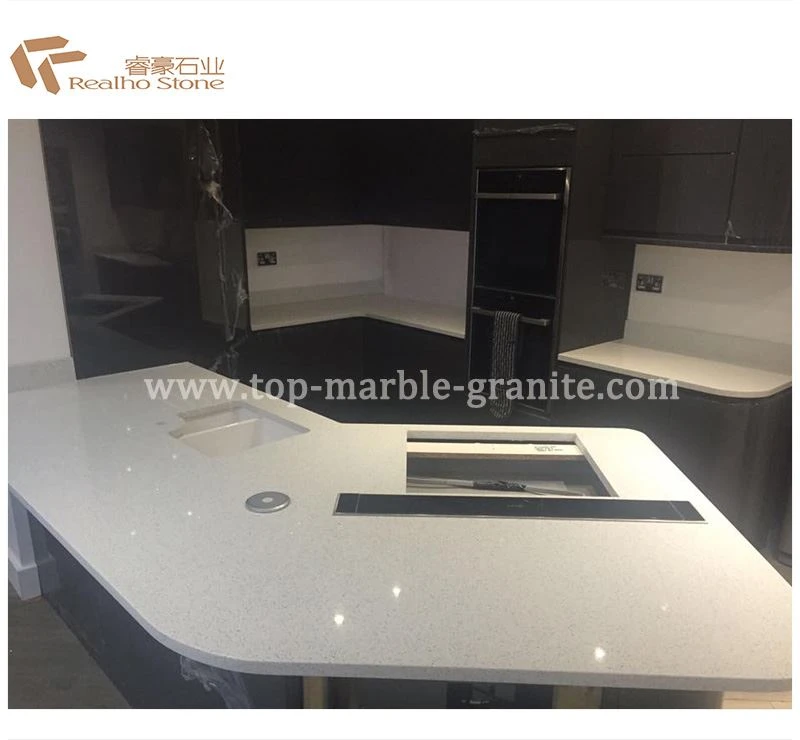 Crystal White Curve Counter