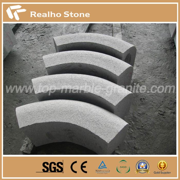 Light Grey Granite Curved Radius Road Kerbs