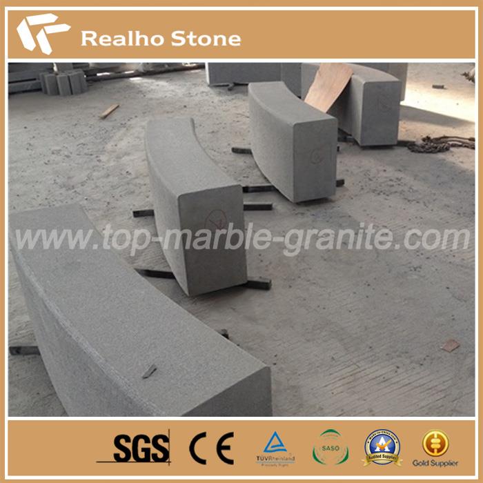 Light Grey Granite Curved Radius Road Kerbs