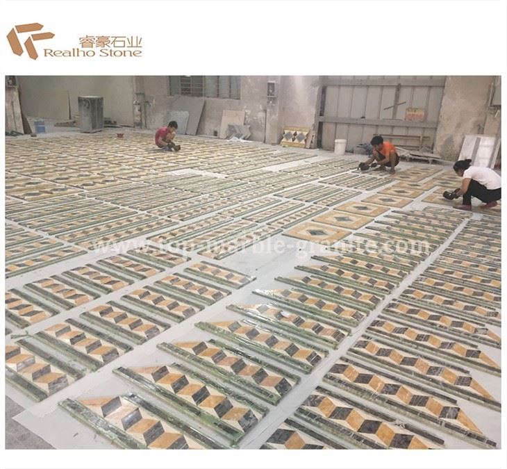Mixed Marble Waterjet Tiles