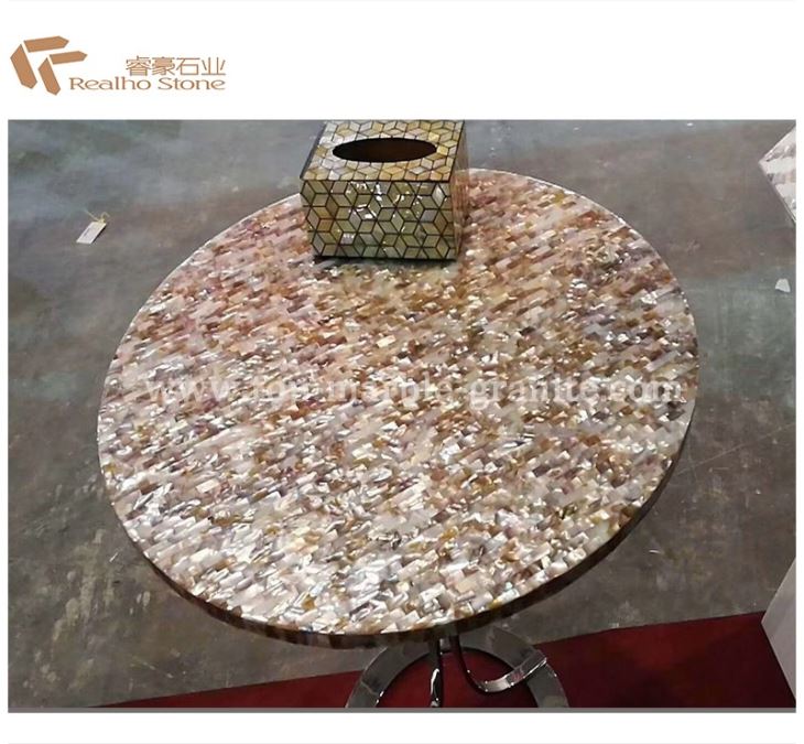 brown shell table top