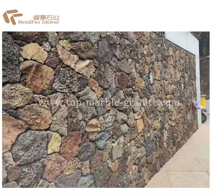 Lava stone wall project
