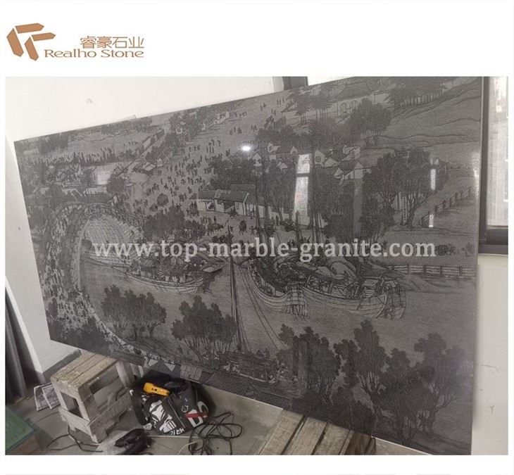 shadow-carved granite
