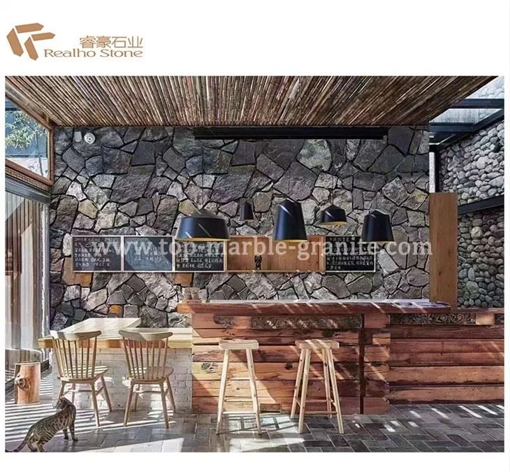 Black stone for inside decoration