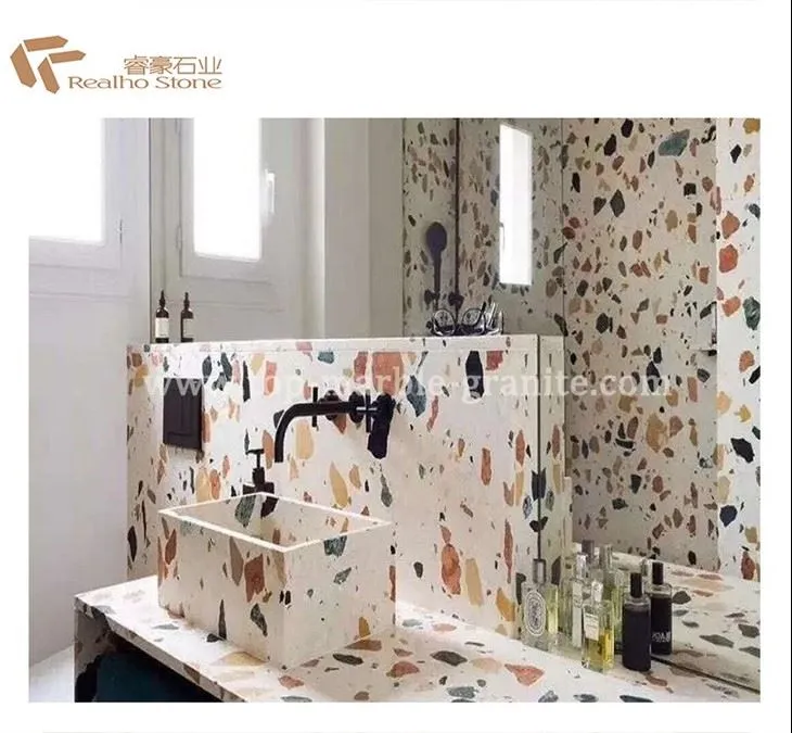 terrazzo bathroom countertop
