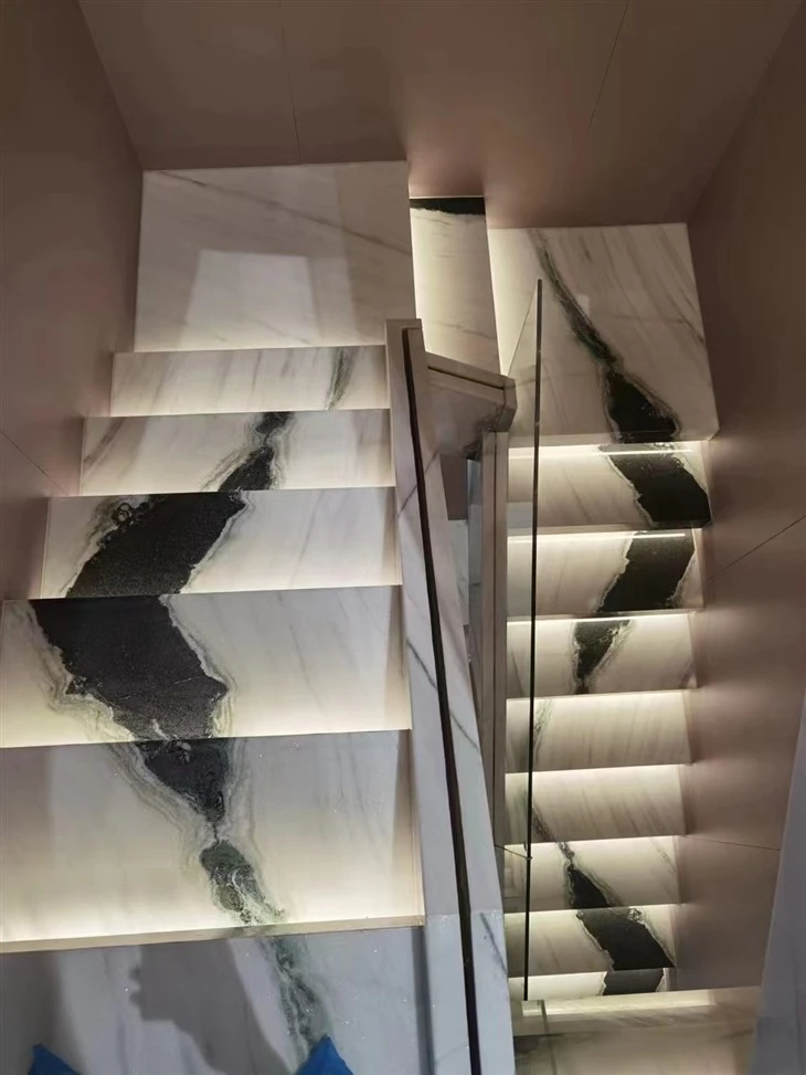 stairs panda white